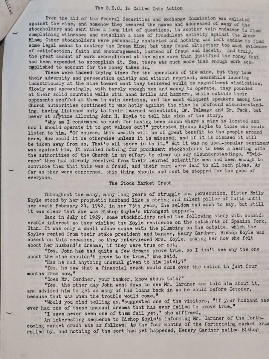 The dream mine story Norman C Pierce july 1958