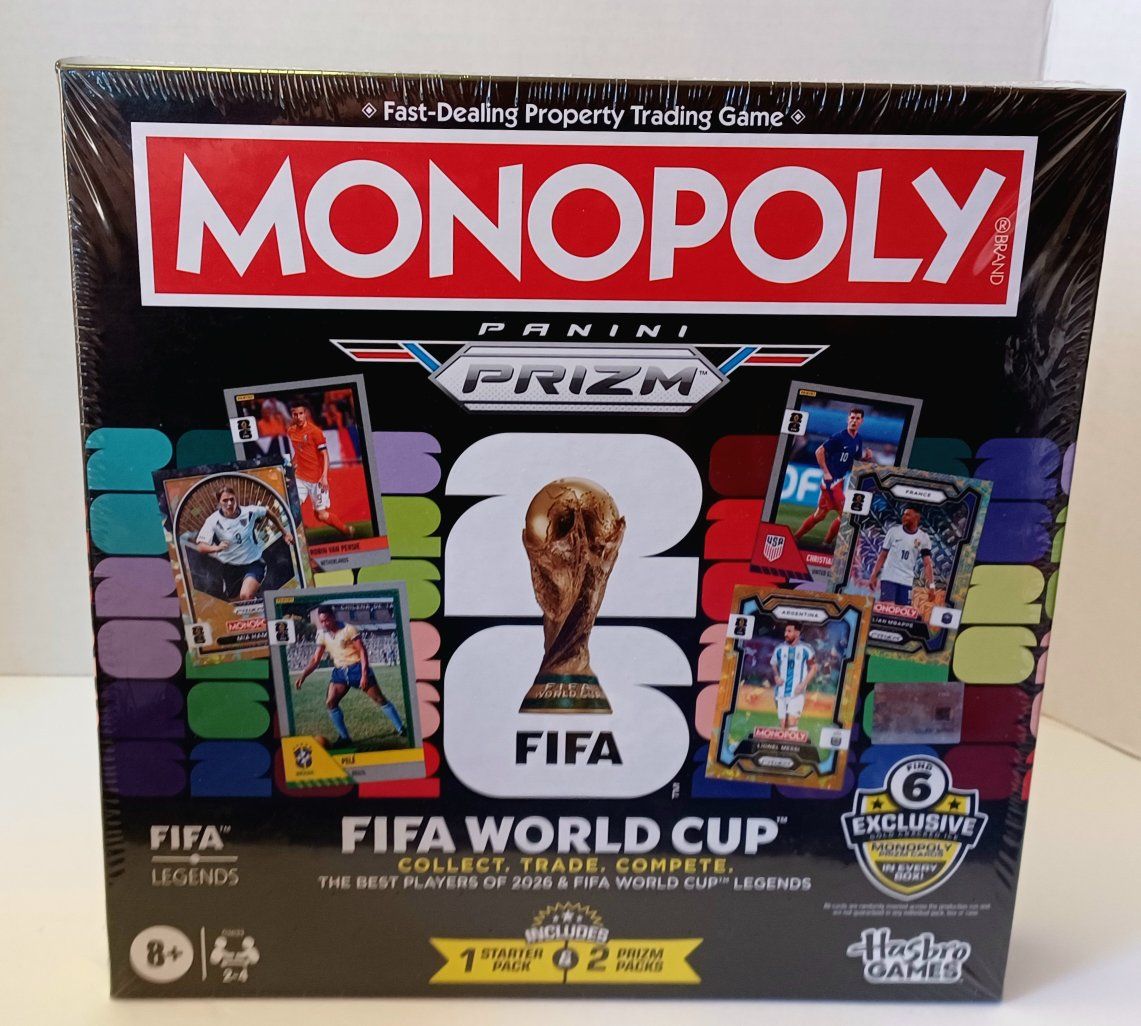 Monopoly FIFA World Cup Panini Prizm Board Game - Hasbro Gaming - Ages 8+ Fast-Dealing