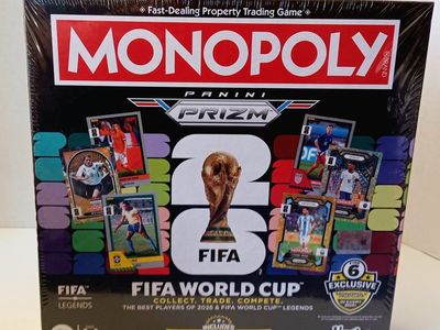 Monopoly FIFA World Cup Panini Prizm Board Game - Hasbro Gaming - Ages 8+ Fast-Dealing