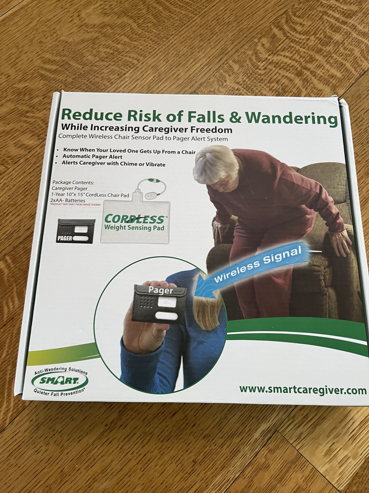 Smart brand wireless chair alarm for fall prevention. New in box