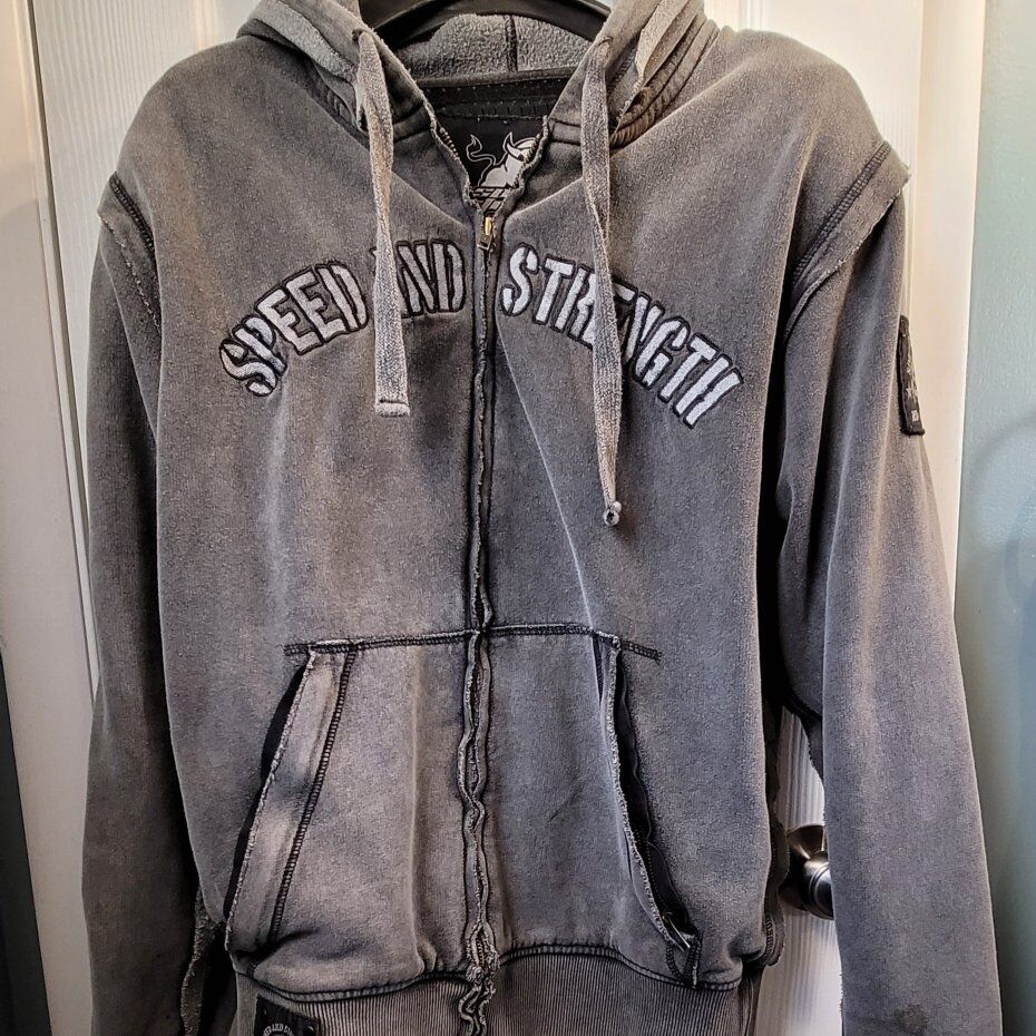 Motorcycle hoodie, armored/padded. men's large.