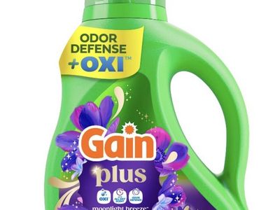 Gain Plus Liquid Laundry Detergent, Cleaner, Fresher, Now With Oxi Moonlight Breeze, 45 Loads, 60.0 fl oz