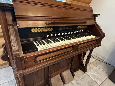 Antique Mason & Hamlin Style 447 No. 192772 Pump Organ - Vintage Reed Organ