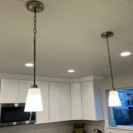 Pair of NEW Kerrville Mini Pendants – Brushed Nickel (Bulbs Included)