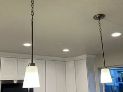 Pair of NEW Kerrville Mini Pendants – Brushed Nickel (Bulbs Included)