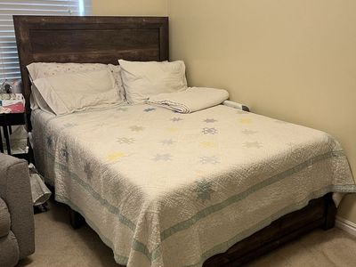 Hardly used full bed frame with mattress