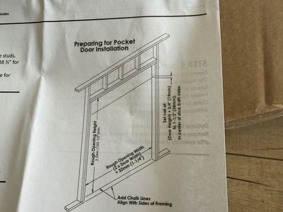 Brand new! Pocket Door Frame Kit