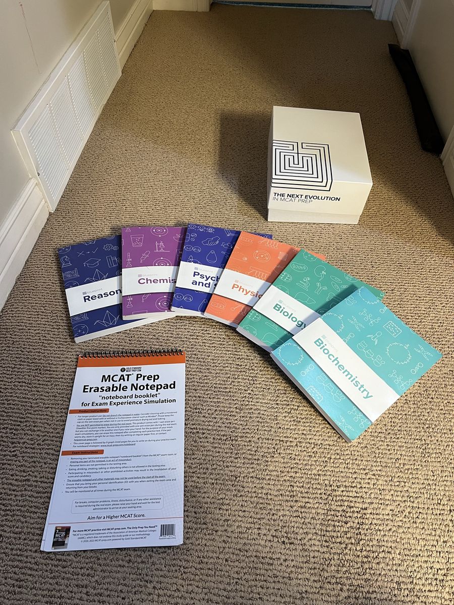 Blueprint MCAT Prep Book Set with Storage Box & Erasable Notepad