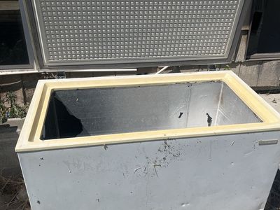 2 Free Chest Freezers - GE Electric & Unknown Brand - For Scrap Metal