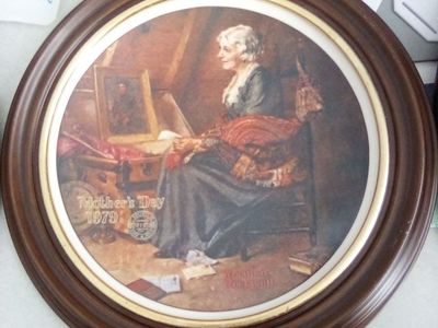 "Mothers Day - Reflections" Norman Rockwell Limited Edition Framed Plate