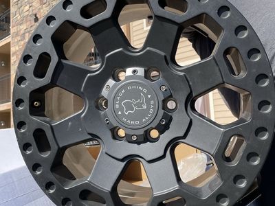 Black Rhino Flat Black 17x8 total of 5 rims