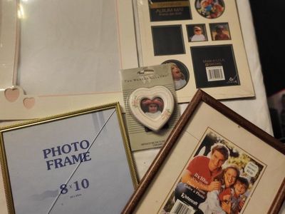 Assorted Photo Frame Bundle - Intercraft 8x10, Album Mat, & Heart Miniature Frame read discription.