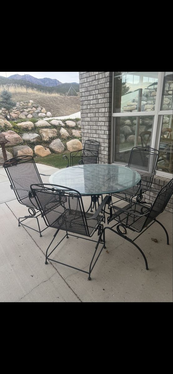 Glass Table And Chairs