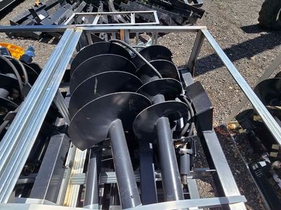 NEW JCT Heavy Duty Auger, 8,12 &18" Bits. Hex Shaft w/ Replacable Carbide Tipped Teeth (Skid Steer)