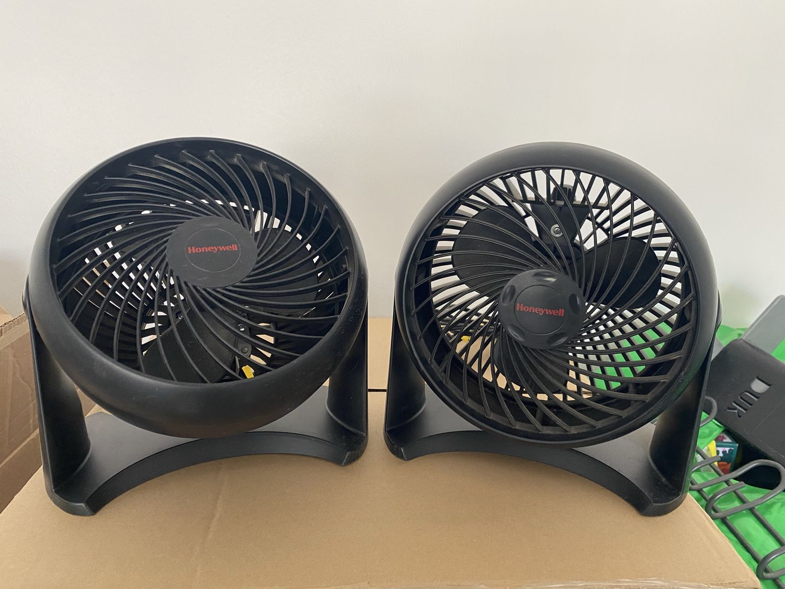 Pair of Honeywell 3 Speed Fans