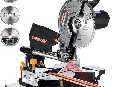 DOVAMAN Updated 10-Inch Sliding Miter Saw, Multi-Material Cutting