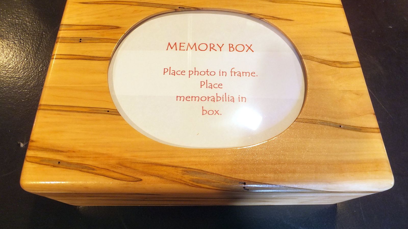 NEW Memory Box, Hand Crafted, Knotty Worm Maple, stunning w/warranty