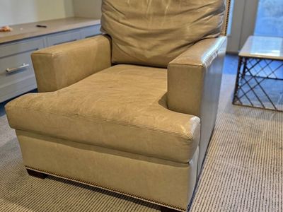 2 Tan Leather Armchairs