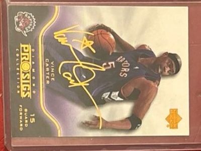 Vince Carter Toronto raptors panini autograph card