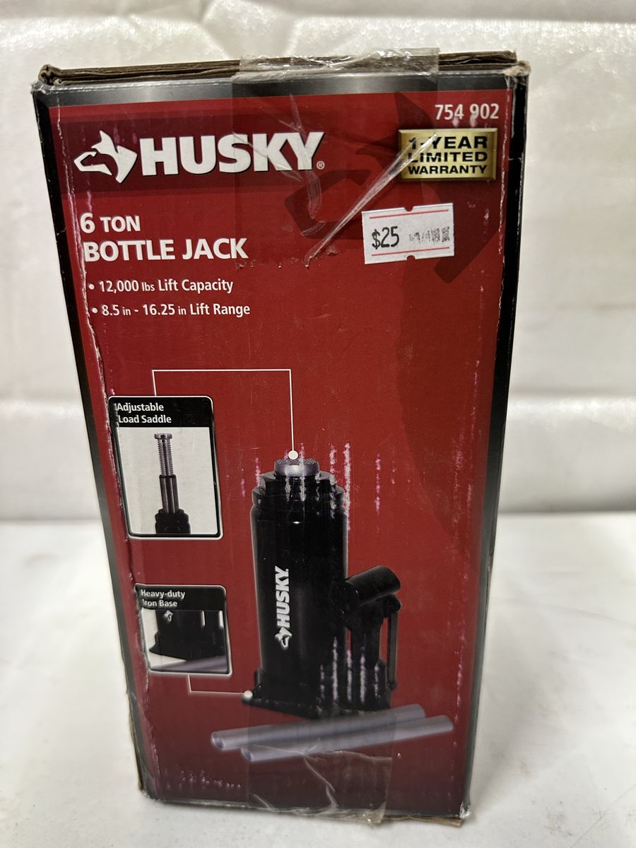 Husky 6-Ton Hydraulic Bottle Car Jack