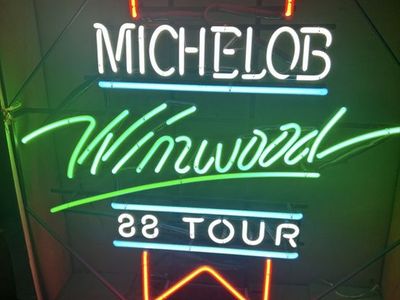 Vintage Michelob Winwood '88 Tour Neon Sign - Collectible Bar Decor Man Cave Art