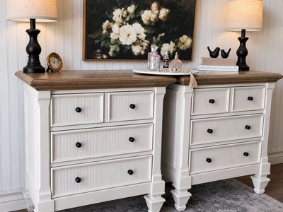XL Fluted 3 Drawer Nightstands