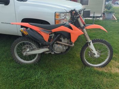 2011 KTM 350 SX-F Dirt Bike, Orange, 217.8 Hours, Used, Good Condition.