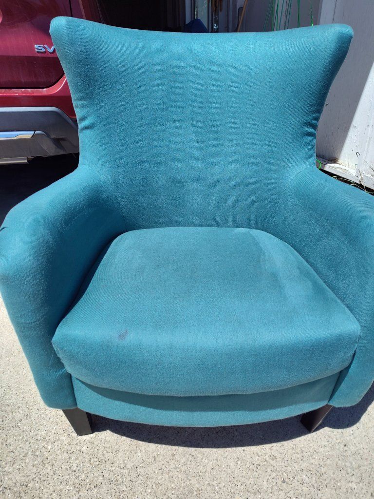 Blue arm chairs