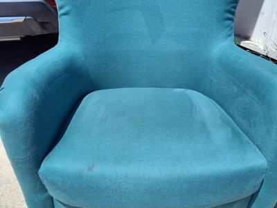 Blue arm chairs