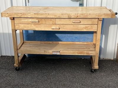 60" 3-Drawer Hard Wood Workbench Woodworking