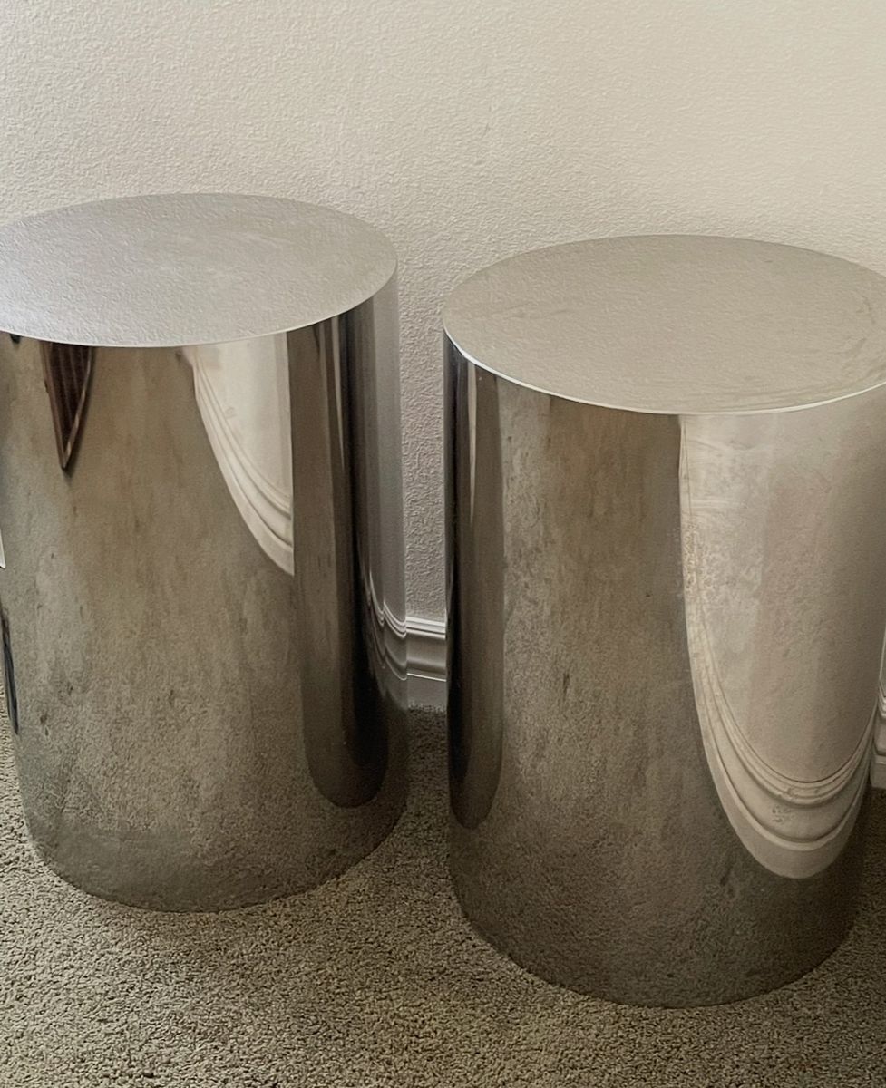 Pedestal Stands Drum Side Tables