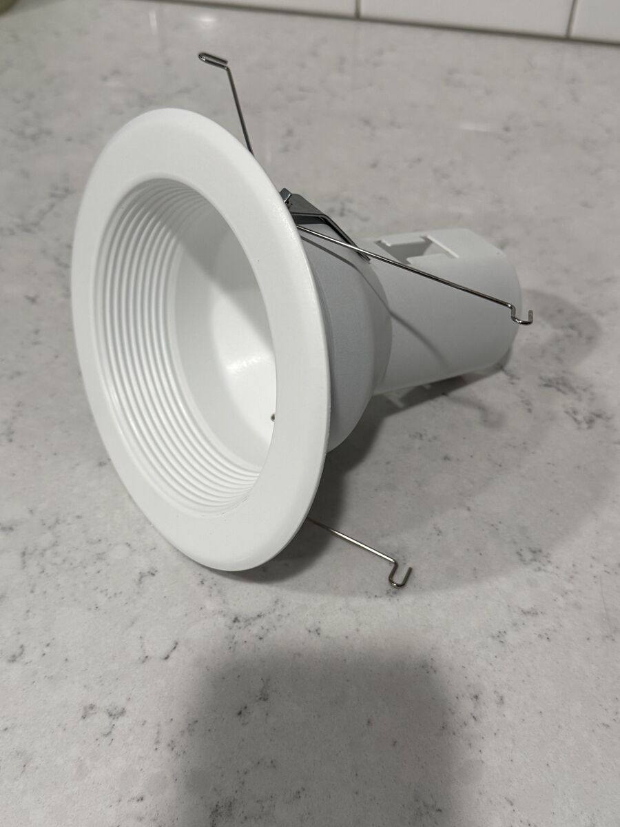 8 x Elite Recessed Lighting Baffle/Trim - White - 5"