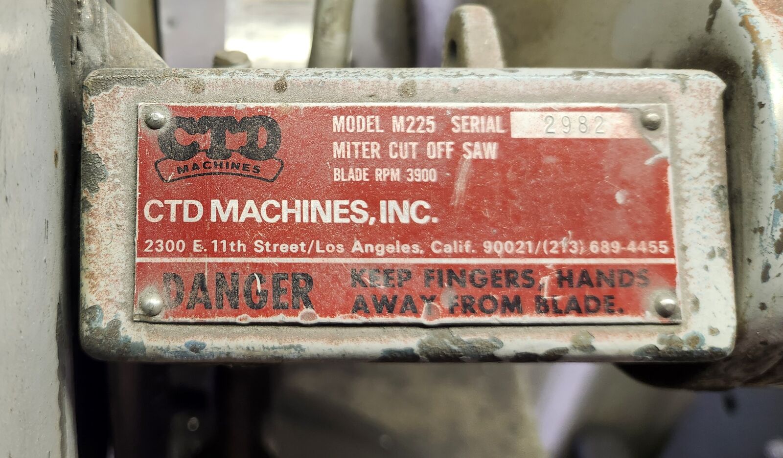 CTD Machines M225 Miter Saw