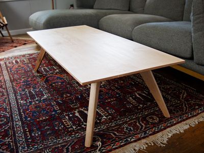 Handmade Maple Coffee Table - Solid Hardwood