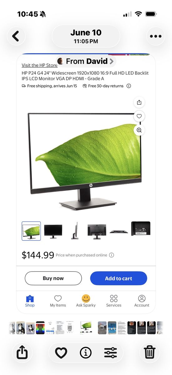 HP P24 G4 24" FHD 1080p Widescreen IPS LED Monitor (HDMI, DP, VGA)