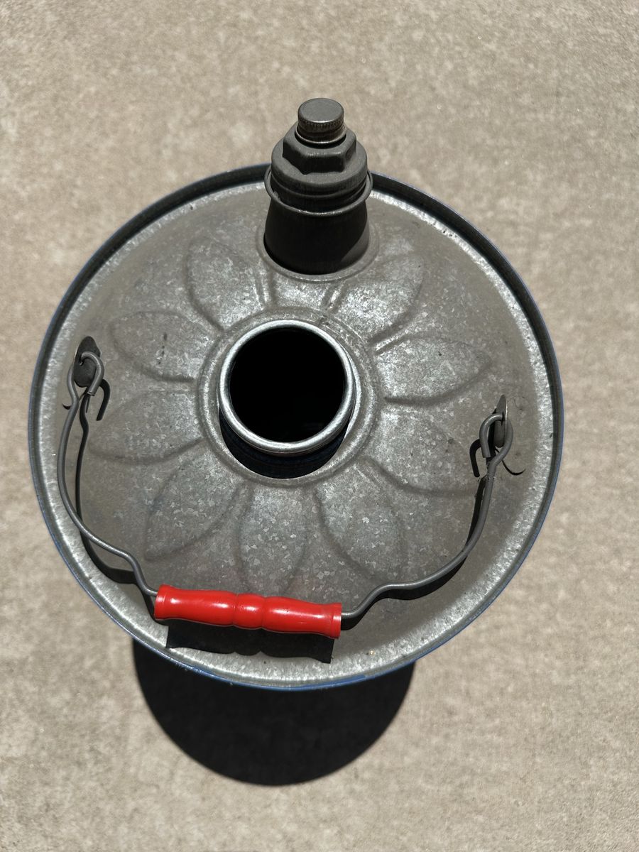 Delphos No. 45 Galvanized 5 Gallon Gas Can Utility Can with Red Handle