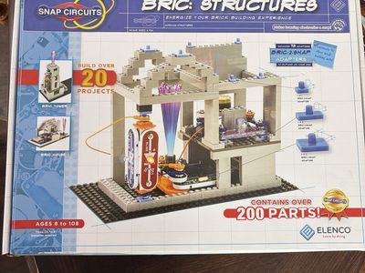 Elenco Snap Circuits BRIC: Structures STEM Building Kit, 200+ Parts