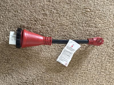15 AMP MALE TO A 30 AMP FEMALE RV ELECTRICAL ADAPTER