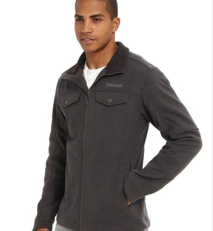 Marmot Hawkins Full Zip Fleece Jacket Dark Brown Men's Large