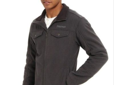 Marmot Hawkins Full Zip Fleece Jacket Dark Brown Men's Large