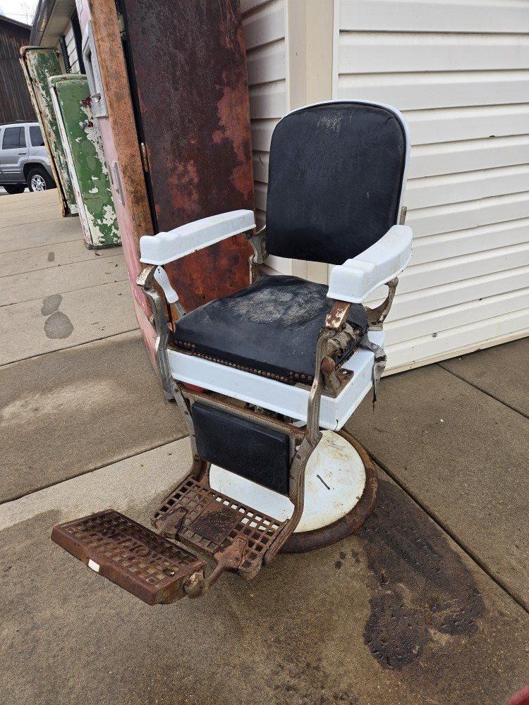 vintage barber chair