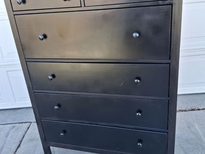 extra tall/large black pine wood dresser/bebe