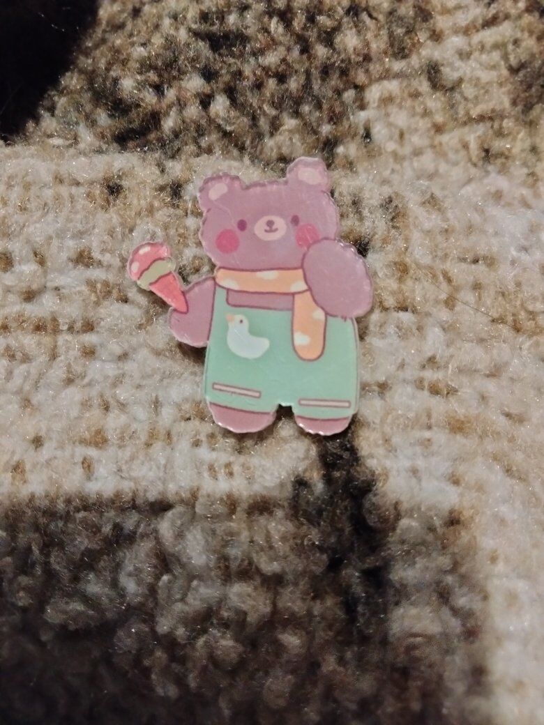 Purple bear Pin