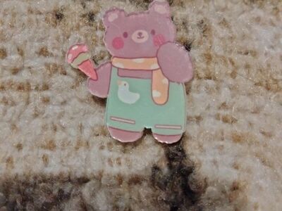 Purple bear Pin