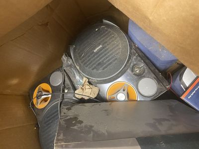Older home stereo equipment/boom box speaker that pair with them