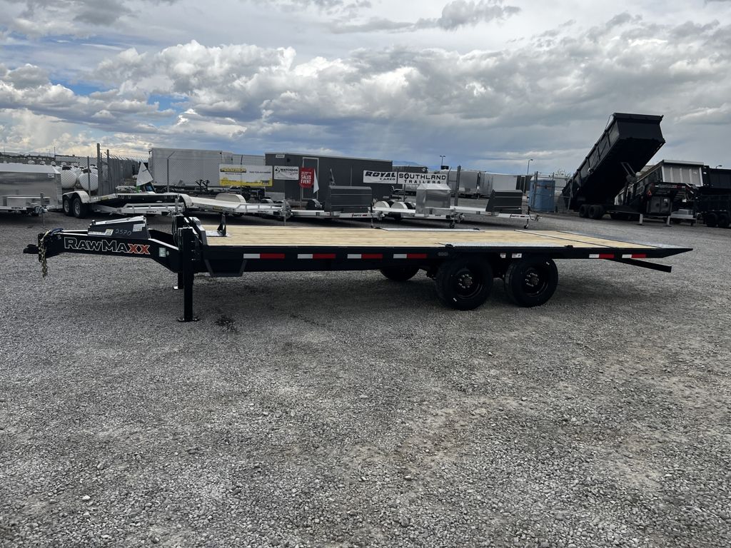 2026 RawMaxx 8.5x24 DTX Deckover Flatbed Tilt Trai