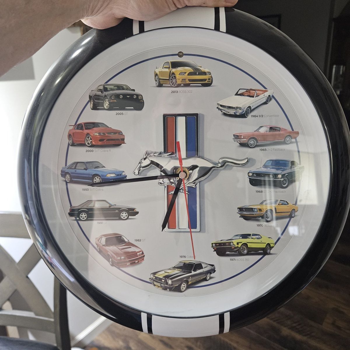 mustang clock with sounds
