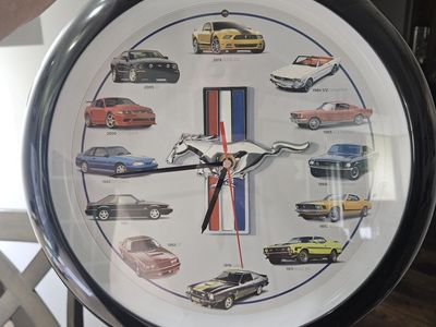 mustang clock with sounds