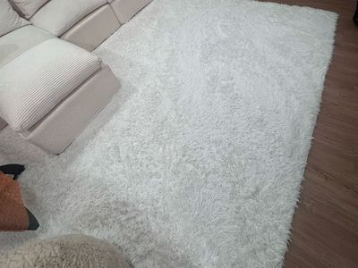 Large White Shag Area Rug Soft Fluffy Living Room Rug