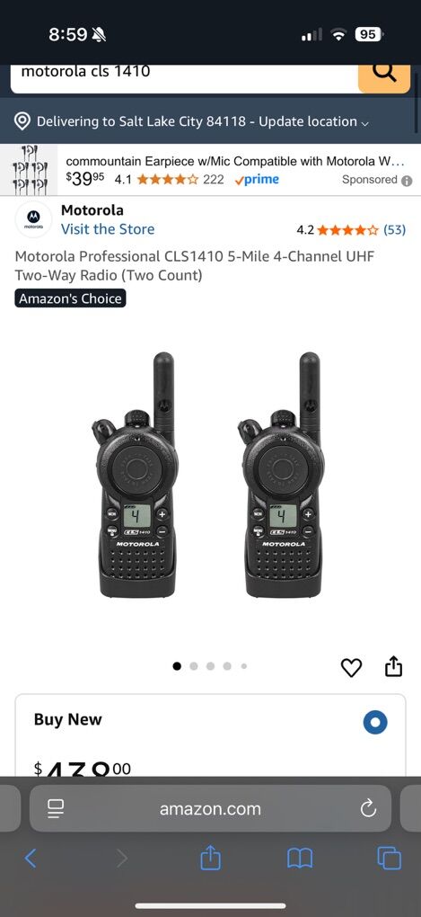 Motorola Professional Two-way Radio 2 Pack New